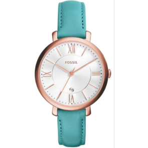 Watch strap Fossil ES4149 Leather Turquoise 14mm
